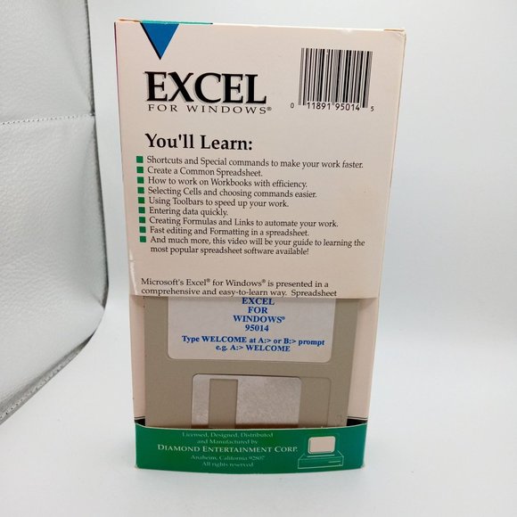Excel For Windows VHS Floppy Video Everything You Need To Know Vintage - Picture 4 of 10